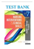 TEST BANK FOR NURSING INTERVENTIONS AND CLINICAL SKILLS 7TH EDITION BY POTTER