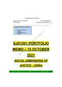SJD1501 ASSIGNMENT 7 PORTFOLIO MEMO (DETAILED MEMO) OCTOBER 2021 SUPER SEMESTER UNISA