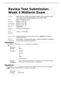 HLTH 3115S 1 Week 4 Midterm Exam (Summer 2021) Walden