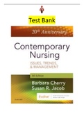 Test Bank&vert;Elaborated&vert; - Contemporary Nursing ED&period;8 Issues&comma; Trends&comma; & Management Authors Barbara Cherry & Susan Jacob