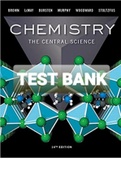 Exam (elaborations) TEST BANK RANDOM PEOPLE - CHEMISTRY THE CENTRAL SCIENCE 11TH EDITION BROWN