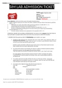SIM LAB ADMISSION TICKET Health Assessment 8&period;1