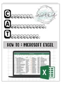 Grade 10 - 12 C.A.T [Computer Applications Technology] Excel Practical Booklet