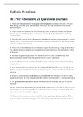 Stefanie Dennison ATI Peri-Operative 20 Questions Journals (detailed questions and  solutions) (LATEST 2021 UPDATE)  (GRADED A+)