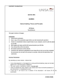 AUI2601 Internal Auditing: Theory and Principles 