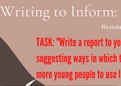 Writing to Inform ~ Libraries GCSE/IGCSE Question + Best Sample Example Answer Inside!