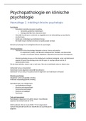 Psychopathologie en klinische psychologie aantekeningen