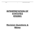 IOS2601 Revision Questions & Memo 2021