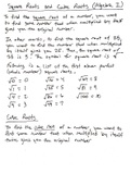 Summary: Square Roots and Cube Roots with Multiple Choice Quiz and Answers