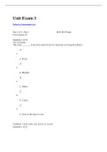 BIO 251 - Unit Exam 3&period; Questions and Answers&period; A&plus; Complete Guide&period;