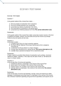 ECS 1601 TEST BANK - ECONOMICS  EXAM QUESTION PAPERS COMPLETE SOLUTION&lpar;real quiz&rpar;