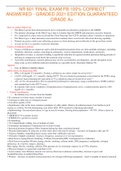NR 601 FINAL EXAM FB 100&percnt; CORRECT ANSWERED - GRADED 2021 EDITION GUARANTEED GRADE A&plus;
