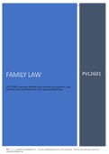 PVL2601- Family Law  30 Nov 2022 exam prep notes