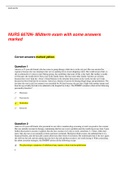 NURS 6670N- Midterm exam with some answers marked LATEST