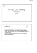 Unit 20- Care planning Process session 5 Test Prep