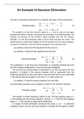 An Example of Gaussian Elimination , mathematics notes 