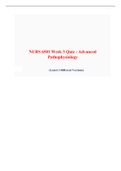 NURS 6501N Week 3 Quiz -(Latest 3 Versions),  NURS 6501 Advanced Pathophysiology