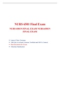 NURS 6501N Week 11 Final Exam (4 Versions)-NURS 6501 Advanced Pathophysiology