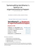 Kernthema's bestuurs- en organisatiewetenschappen VU 2021