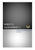 DPR3711 ASSIGNMENT 1