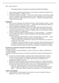 Talent Development & Creativity  Summary of Baer (Week 3): Assessing Creativity Using the Consensual Assessment Technique
