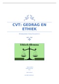 CVT verslag Gedrag en Ethiek (onderdeel Beroepsproduct Annual Accounts semester 6.1)