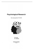 PYC3704 Psychological Research study guide