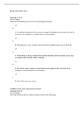 BIO 251 - Unit Exam 1 Part 2&period; Questions and Answers&period; Complete Solutions&period;
