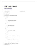 BIO 251 - Unit Exam 2&colon; Part 1&period; Questions and Answers&period; A&plus; Complete Solutions Guide&period;