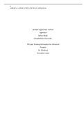 NR-599NP&colon; Nursing Informatics for Advanced Practice&lowbar;2020 &vert; Medical Application Critical Appraisal Guidelines 