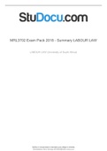 MRL3702 Exam Pack 2018 - Summary LABOUR LAW