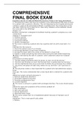 Exam &lpar;elaborations&rpar; Critical thinking COMPREHENSIVE FINAL BOOK EXAM &lpar;HESI&rpar; 