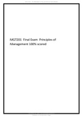MGT201 Final Exam Principles of Management 100% scored..