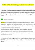 Module 8 HESI Pharmacology and Intravenous Therapies  Questions and Verified Answers &lpar;2024 &sol; 2025&rpar;&comma; 100&percnt; Guarantee Pass