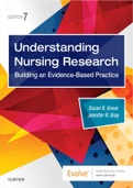 TestBank Understanding Nursing Research Building an Evidence-Based Practice 7TH EDITION SUSAN K. GROVE ,JENNIFER R.GRAY