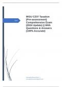 WGU C237 Taxation &lpar;Pre-assessment&rpar; Comprehensive Exam &lpar;2024 Update&rpar; &vert;&vert; With Questions & Answers &lpar;100&percnt; Accurate&rpar;