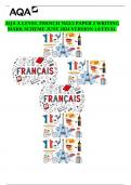 AQA A LEVEL FRENCH 7652&sol;2 PAPER 2 WRITING MARK SCHEME JUNE 2024 VERSION 1&period;0 FINAL