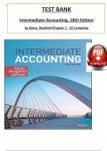 Test Bank - Intermediate Accounting 18th Edition by Kieso&comma; Weygandt and Warfield&comma; All 23 Chapters Covered&comma; Verified Latest Edition
