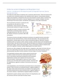 Summary Endocrine system & digestive and respiratory tract