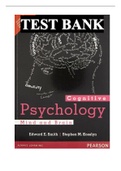 TEST BANK FOR COGNITIVE PSYCHOLOGY MIND BY BRAIN EDWARD E. SMITH STEPHEN M. KOSSLYN 1ST EDITION