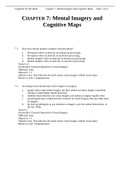 Cognition 9e Test Bank Chapter 7: Mental Imagery and Cognitive Maps