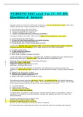 NURSING 3165 week 1 to 13- NC III- Questions & Answers