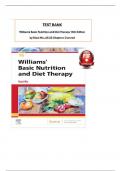 TEST BANK For- Williams Basic Nutrition by Staci Nix&comma; I&vert;SBN&colon; 9780323653763&comma;&comma; ITEST BANK For- Williams Basic Nutrition&comma; All 23 Chapters Covered&comma;  Newest Edition&vert; Complete Guide   &vert;Graded A&plus;