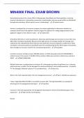 MIN4000 FINAL EXAM BROWN QUESTIONS & ANSWERS&comma; SOLVED 100&percnt; CORRECT