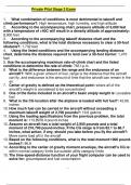 Private pilot stage 3 exam questions and answers already passed