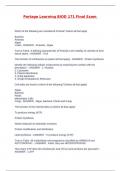 Portage Learning BIOD 171 Final Exam