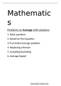 Problems on Average with solutions