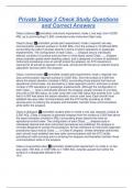 Private Stage 2 Check Study Questions and Correct Answers