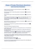 Stage 2 Private Pilot Exam Questions and Correct Answers