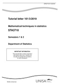 Mathematical techniques in statistics STA3710